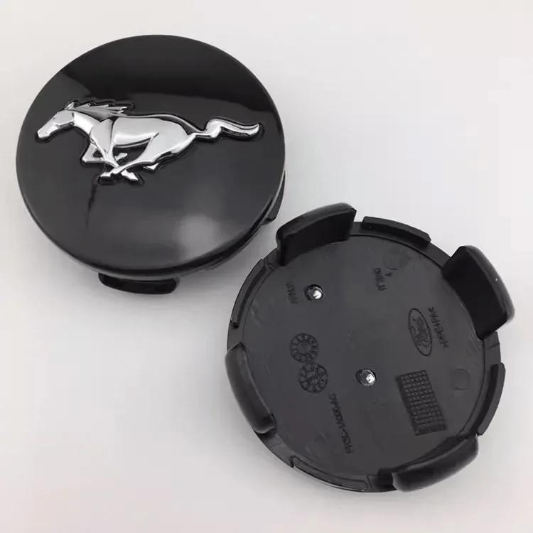 Autoaufkleber 2026 2025 Heiß 4 Stück 55mm 68mm ABS Geeignet für Ford Mustang Felgenmitte Abdeckung Plakette Logo Reifenmitte Kunststoffplakette C