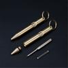 Brass Pocket Pen Keychain Pendant Travel Pen 1.0mm Retractable Ballpoint Pen Gift Pen Writing Pen