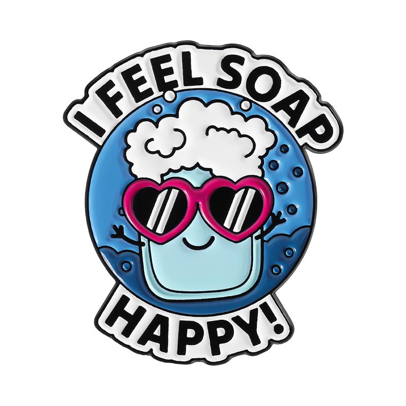 

Я ЛЮБЛЮ МЫЛЬНЫЕ КАЛАМБУРЫ Эмалевые Значки На Заказ Мыльная Пена Вода Броши Значки на Лацкан Одежда Забавные Украшения Подарок для Детей Друзей