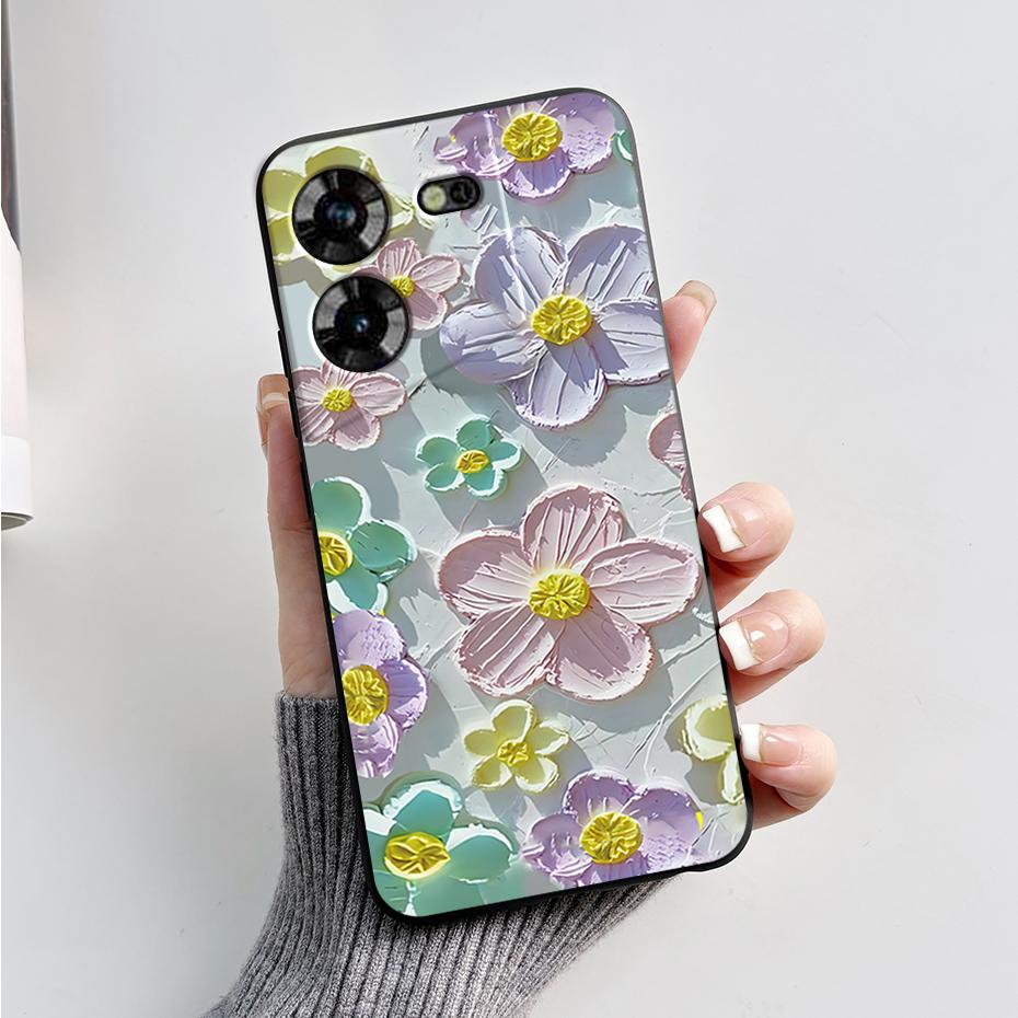For Tecno Pova 5 Case LH7n Silicone Phone Case Stylish Pattern Slim Soft Black Funda Cover For Tecno Pova 5 4G 2023 Pova5 Capa