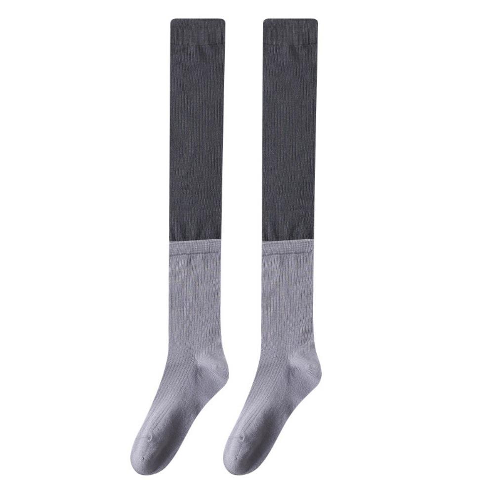 Simple Patchwork JK Lolita Socks Ins Over-knee Long Tube Stockings Japanese Style Hosiery Thigh High Stockings College