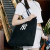 New MLB Cotton Canvas Tote Bag, Shopping Bag, Handbag, Canvas Bag, Shoulder Bag Unisex Black 3AORM022N-50BKS