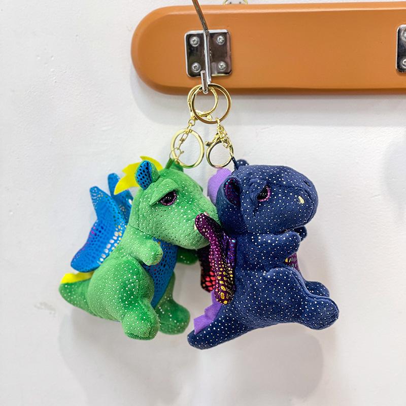 Cartoon Ugly and Cute Hamburger Capybard Dinosaur Plush Pendant Schoolbag Couple Keychain Boutique Doll Grab Machine Doll