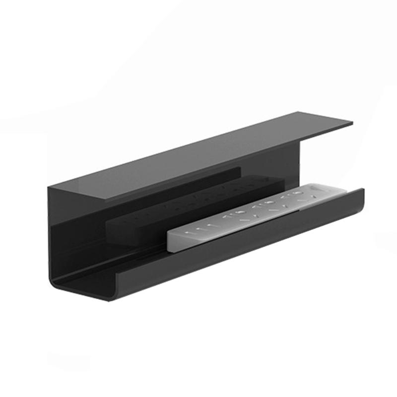 

Настольный кабельный лоток, настенный для хранения проводов, пластиковый лоток для управления кабелями, офисный стол, подставка для шнура под столом для использования в офисе X3UC 40 чёрный