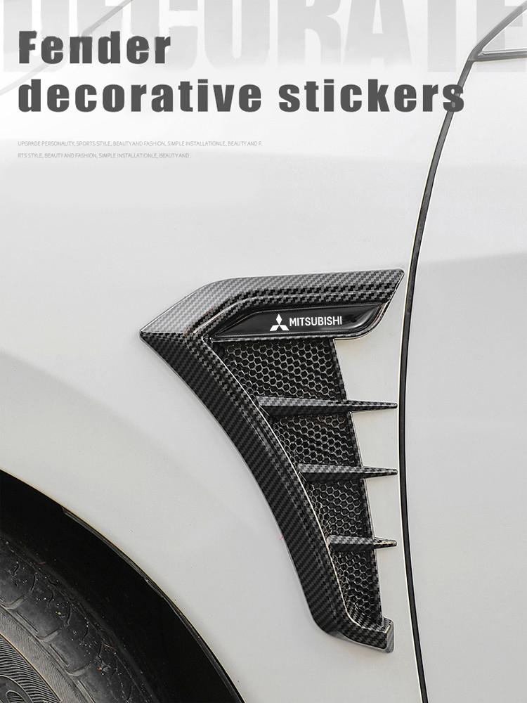 Car Decoration Fender Body Side Emblem Sticker For Mitsubishi Outlander Lancer 10 9 ASX RALLIART Eclipse L200 Pajero Accessories