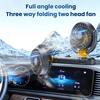 Dual Head Car Fan Adjustable 2 Speed 360 Degree Rotation Dashboard Mount Brushless Motor Portable Vehicle Cooling DC12V