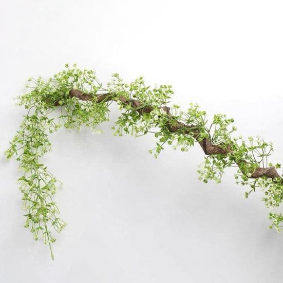 Artificial Baby's Breath Garland Real Touch Faux Gypsophila Vine Fake Hanging Greenery Garland