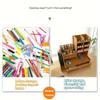 1pc Wooden Desktop Storage Box with Drawers and Multiple Compartments - Large Capacity for Office Supplies and Cosmetics