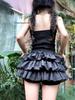 Women's High Waist Ruffle Pumpkin Skirt: Summer Double Layer Lotus Short Skirt