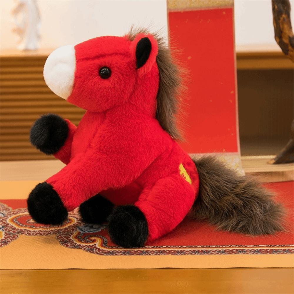 Cute Lucky Horse Plush Toys Good Luck Zodiac Pony Figurine 2026 Horse Plush Doll  Year of Horse