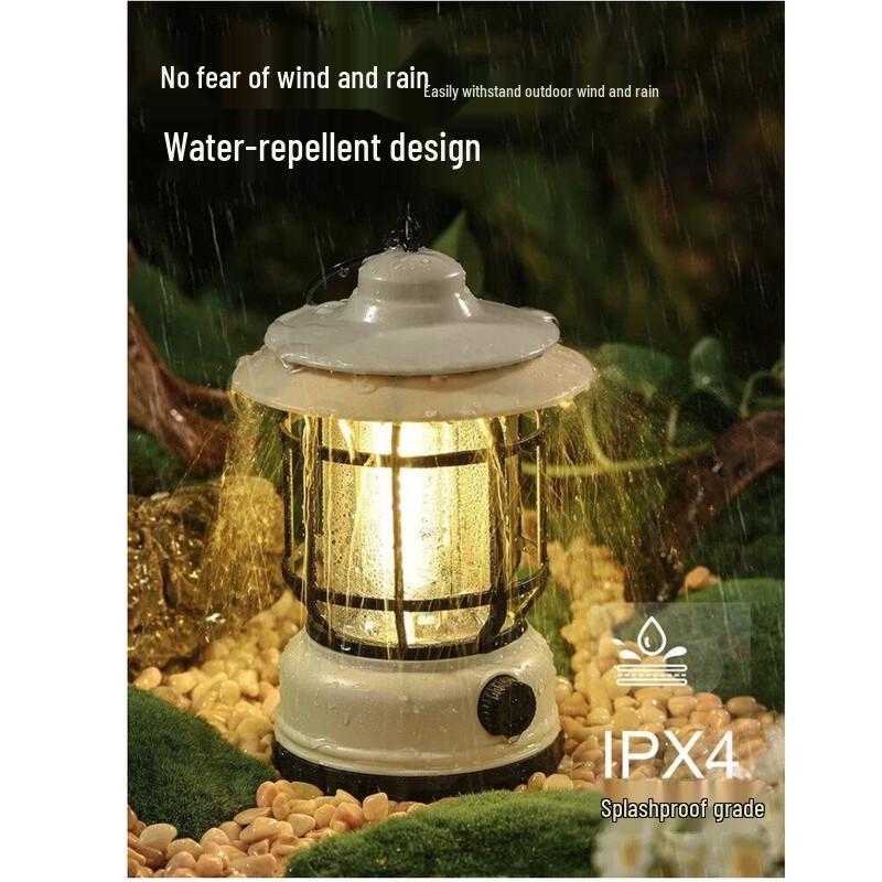 OEING Outdoor Vintage Rechargeable Camping Lantern