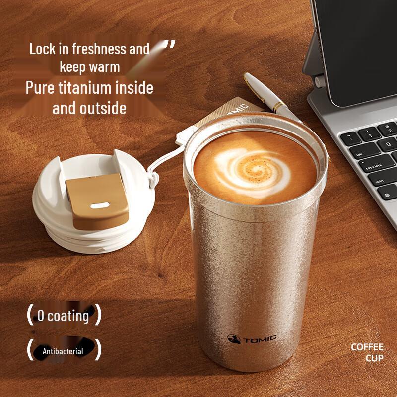 TOMIC Pure Titanium Portable Coffee Mug