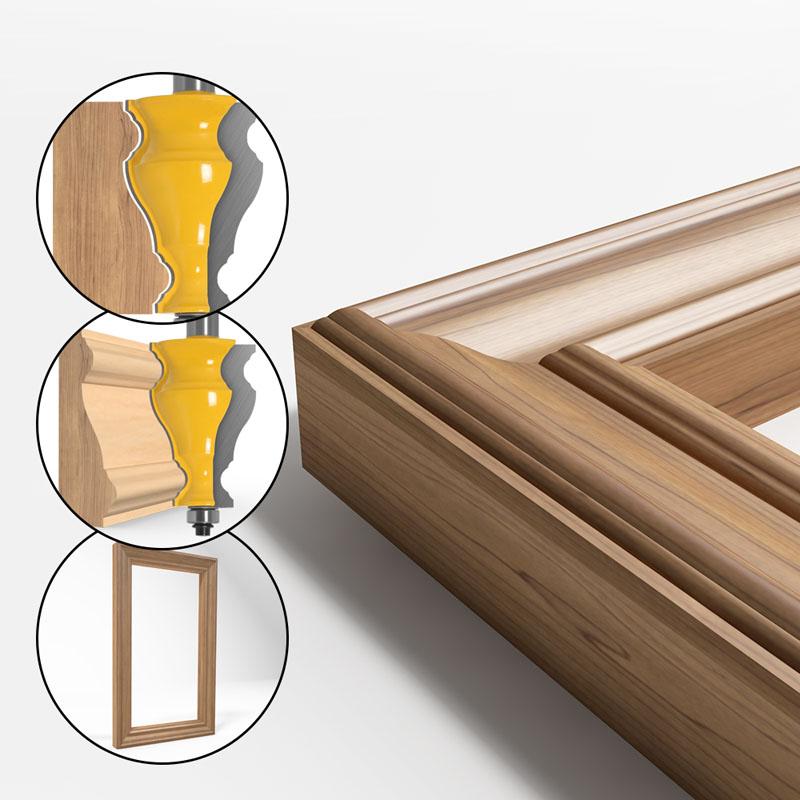 8mm 12mm 1/2 zoll Schaft Bilderrahmen Router Bits Zapfen Wolframcarbid Linie Bit Holzbearbeitung Fräser für Holz