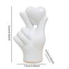 Heart Shaped Hand Sculpture Resin Figure for Table Display 7.5x4.2x11cm Collectible
