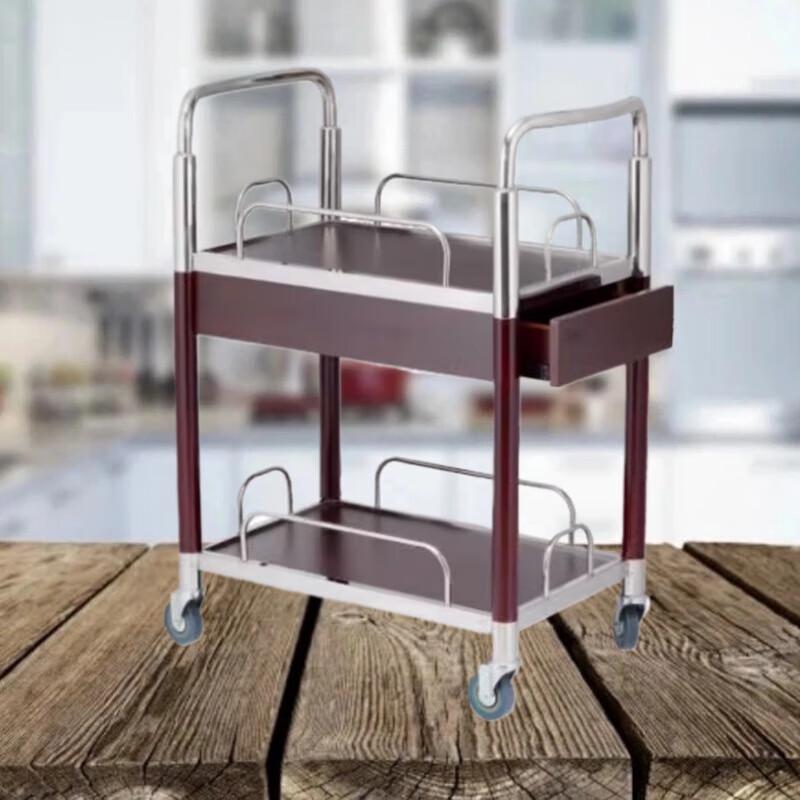 Modern 2-Tier Mobile Serving Trolley