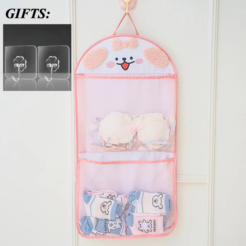 Kawaii Dog Hanging Storage Bags for Underwear Party Puppy Series Closet Organizer Student Dormitory Sundry Storage Bags New 2025