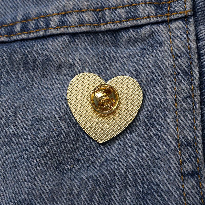 New Crossborder Cartoon Enamel Alloy Love Heart Brooch Love Yourself English Word Shape Badge Decoration For Backpack Clothing