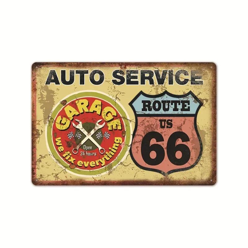 Garage Car Signs Vintage Metal Tin Sign Decor Repairing Car Tools Decorative Wall Plate Iron Crafts Tinplate Poster Rust Plaq