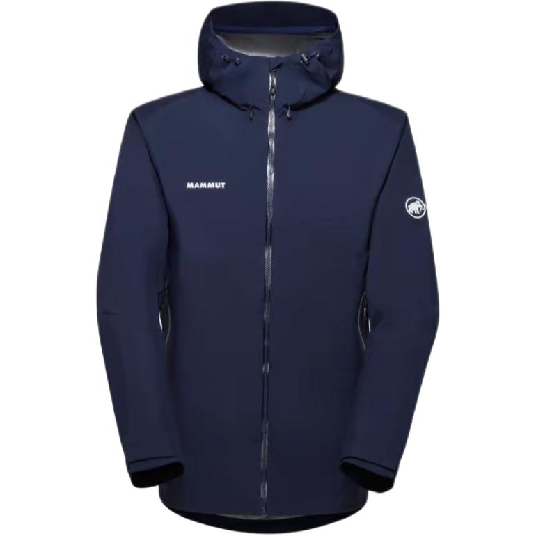 MAMMUT Convey Hiking Waterproof, Windproof, And Breathable Windbreaker Jacket Men's Black 1010-27842