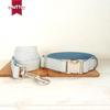 MUTTCO Blue Plaid Ethnic Dog Collar & High Quality Leash Set UDC-022