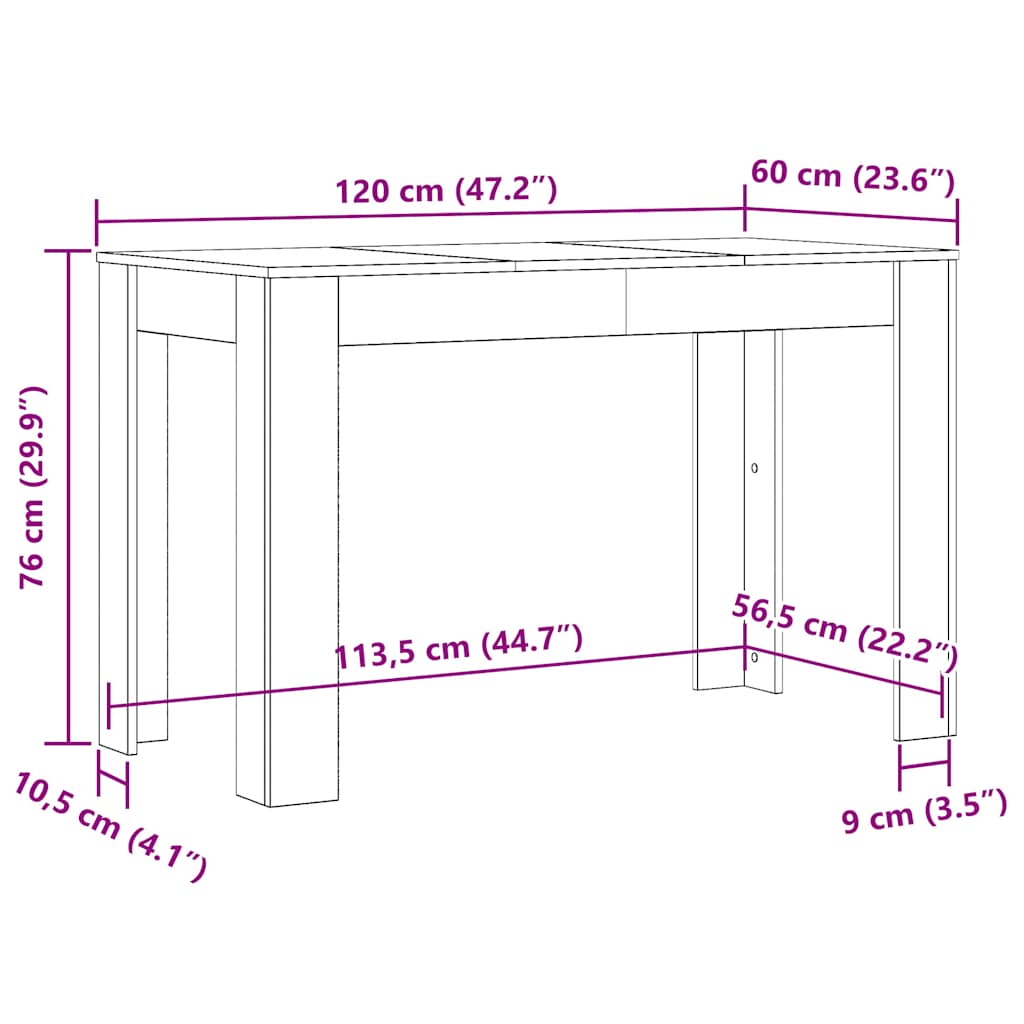 Moderne Einfache Esstisch, Wohnzimmer Beistelltisch, Eingangsbereich Ablagetisch, Multifunktionaler Tisch, 120x60x76 Cm