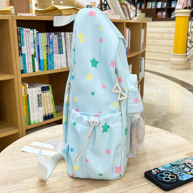 Star Print Schoolbag Women's Backpack Student Large Capacity Backpack