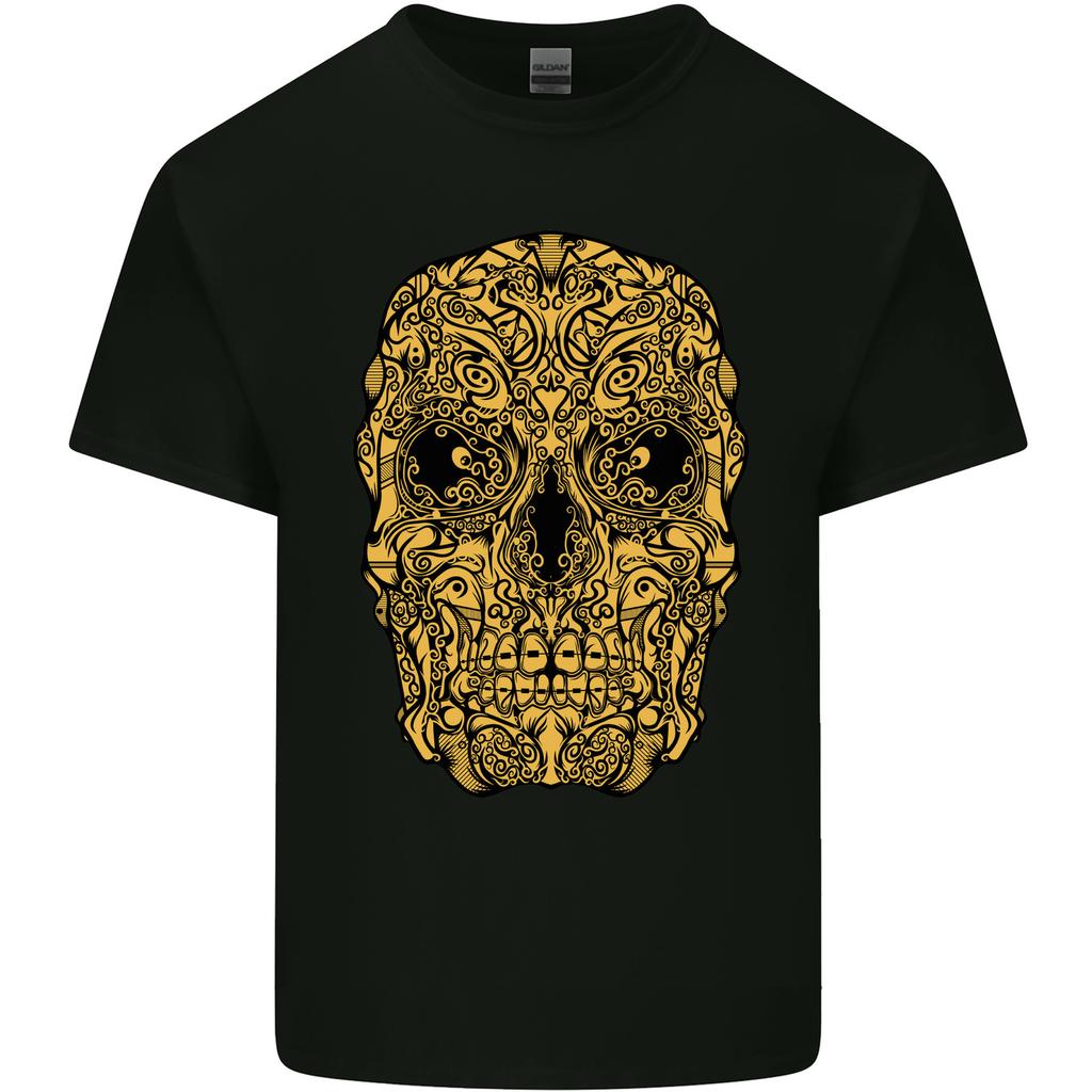 Ethnic Skull Gothic Tribal Demon Unisexs Light Cotton TShirt