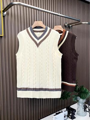 Chaleco de Punto para Hombre Estilo Retro Británico Universitario - Lujo Ligero, Versátil, Camiseta sin Mangas.