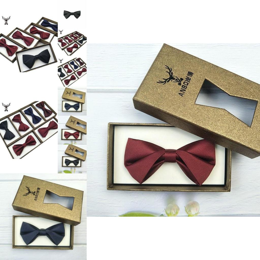 Classic Mens Wedding Bow Tie With Satin Finish For Grooms And Groomsmen