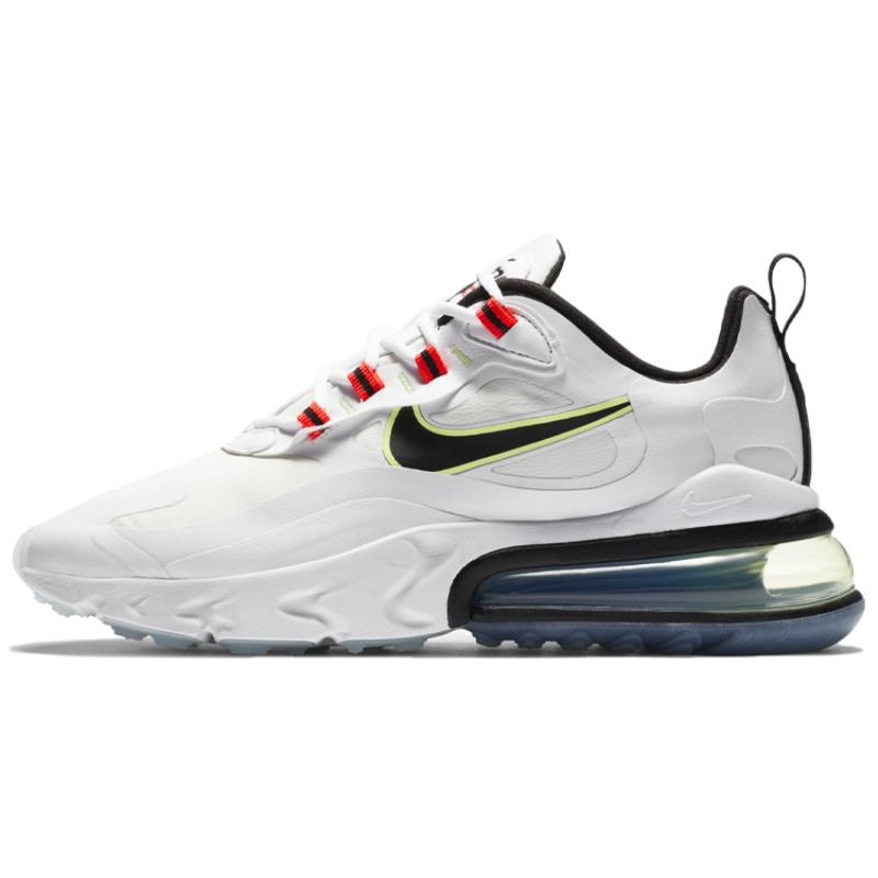 Nike Air Max 270 React White Crimson Women's Sneakers Casual Shoes CZ6685-100