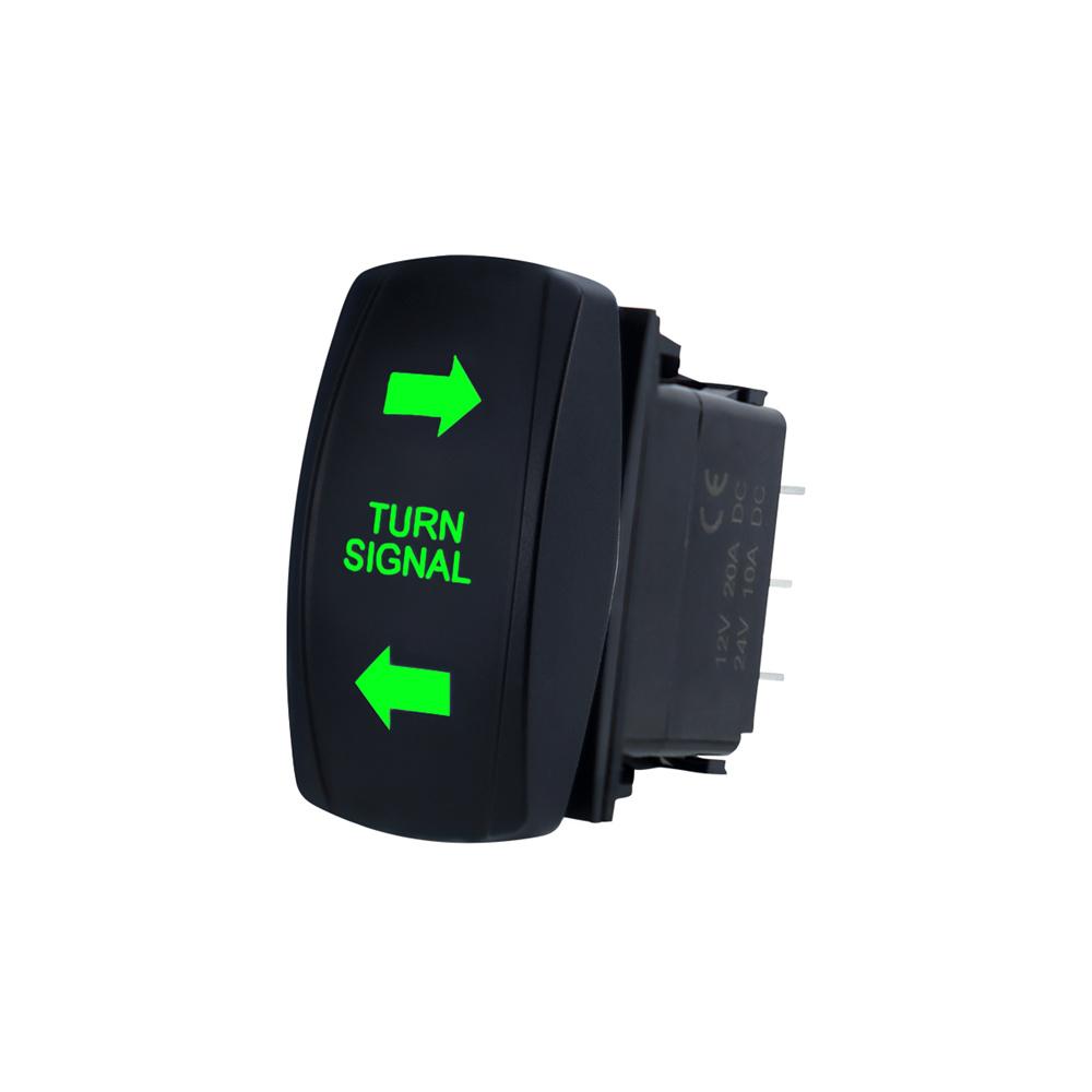 Turn Signal Rocker Switch w/ Flasher For ATV UTV Off-Road Pickup Boat Motorcycle