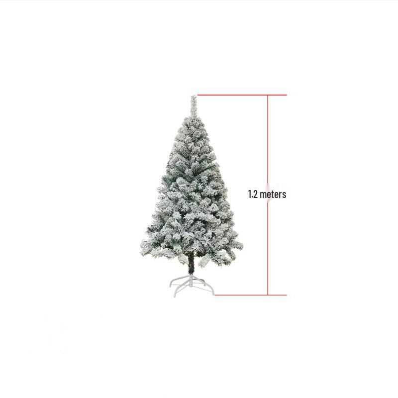 Flocked PVC Snowfall White Christmas Tree - Large Artificial Decoration for Shopping Malls