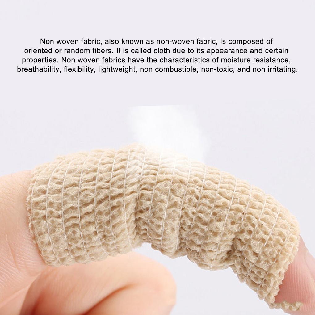 10 Stück Bequeme Strapazierfähige Kohäsive Wickelbandagen zur Verletzungsprävention Stoßfestigkeit Stoff Feuchtigkeitstransport, dunkelgrün