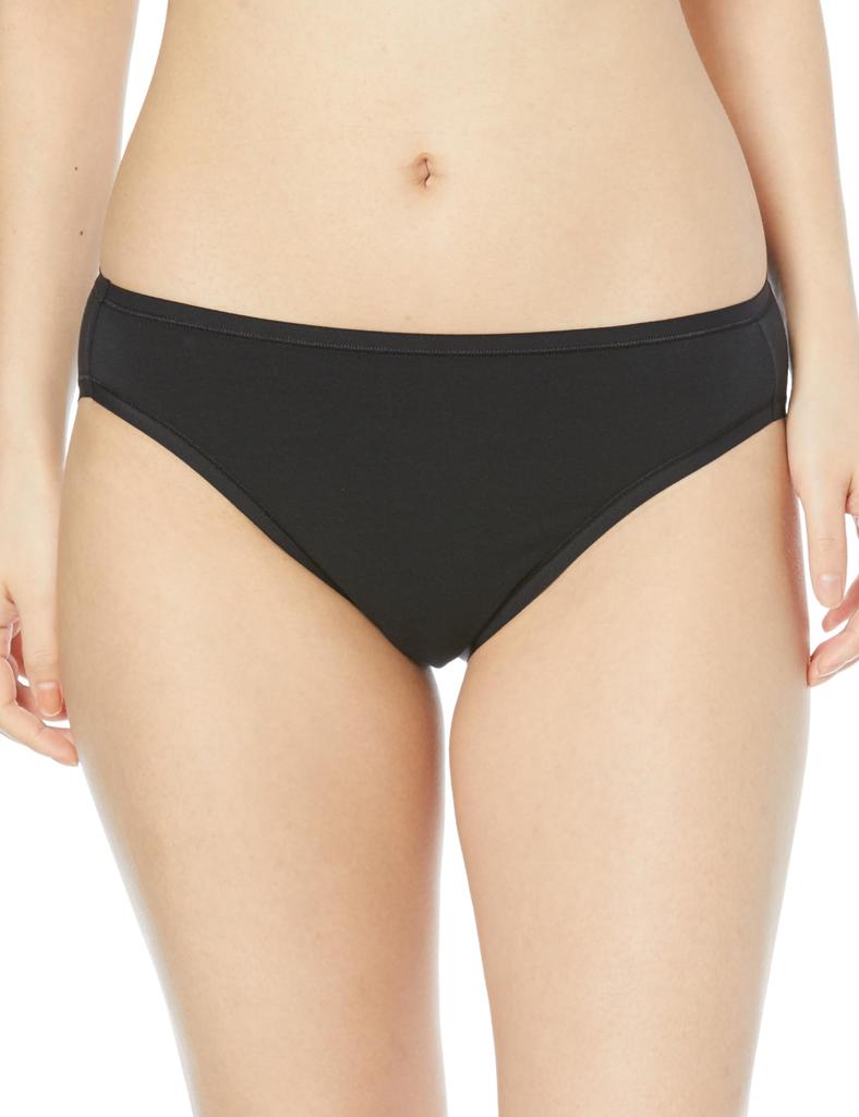 Amazon Essentials Breathable Cotton Size XL 6-Pack High-Cut Panties, Women's, Black,