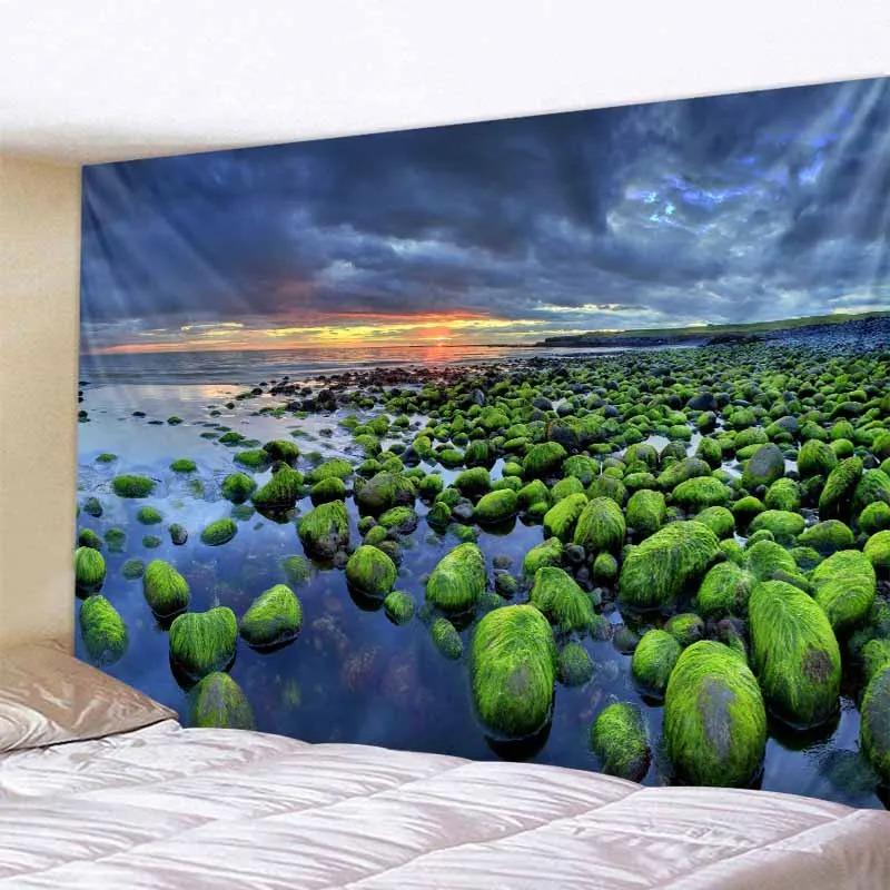 Böhmische Wandteppich Nordischer Tropischer Strand Wandteppich Mandala Wandbehang Hippie Schlafzimmer Dekor Psychedelischer Wandteppich