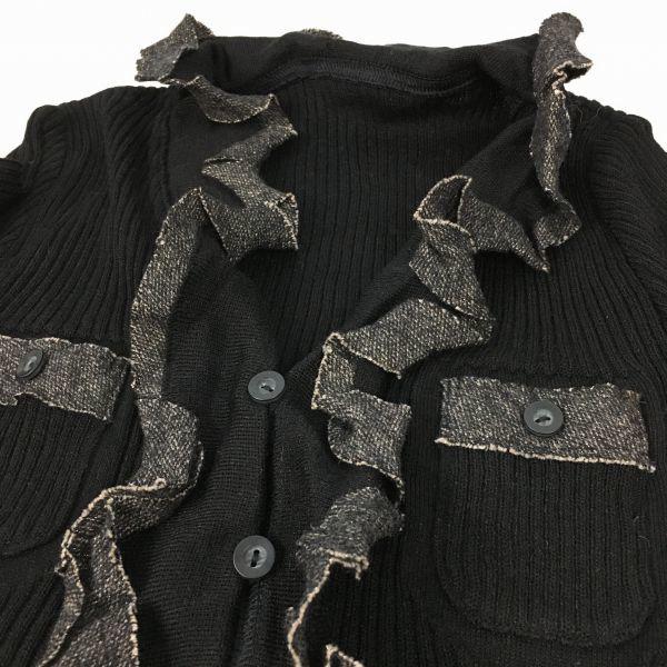 LEs LALIQUE Unused Tag Cardigan Black Size 9R(USED)