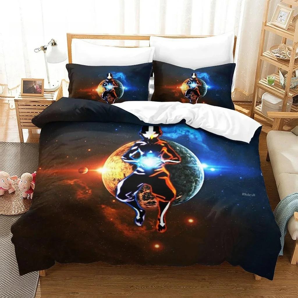 Imprimare 3D Anime Avatar: Ultimul Maestru al Aerului Set de Lenjerie de Pat Single Twin Full Queen King Size Set de Pat Adult Copil Dormitor Seturi Husă de Plapumă