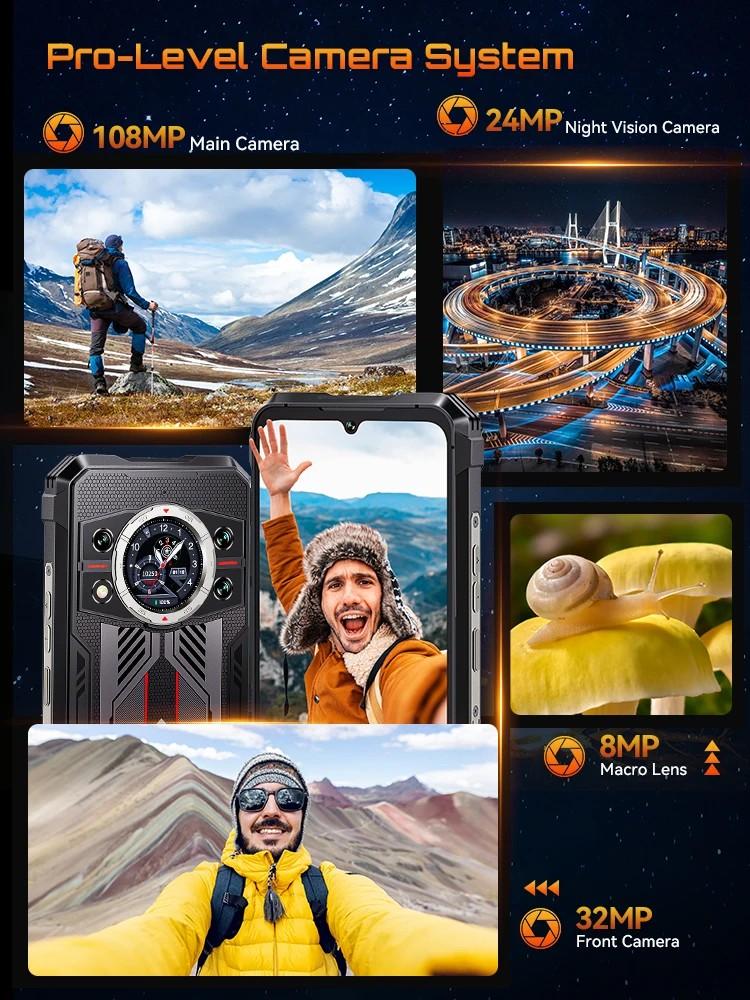 Robust Smartphone 5G Cubot KingKong 11, 10200mAh Batteri, Dimensity 7025 6nm Prosessor, 2.5GHz, 16GB RAM, 256GB ROM, 108MP Kamera