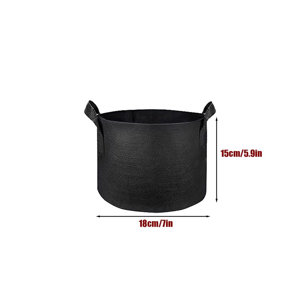 5-piece Thickened Non-woven Flowerpot With Handle For Plant Planting Bag