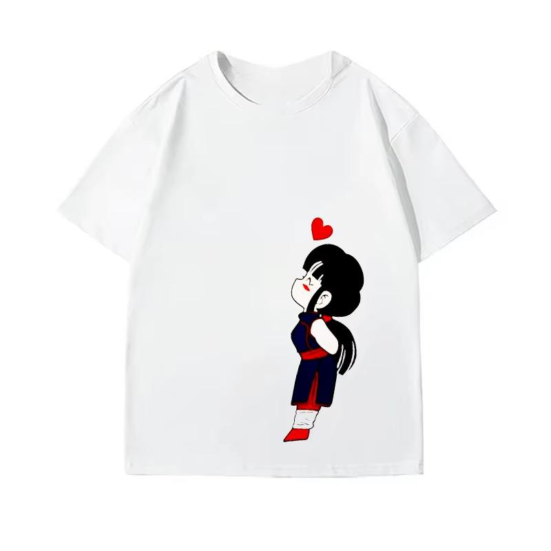 2026 Dragon Ball Goku Japanese Anime Printed Unisex TShirt for Women pureCotton Harajuku Y2k Short Sleeve Tshirt Couple Clothing