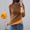 Thermal Underwear Top For Women Solid Warm Long Intimates Loose Size Turtleneck Winter Warm Women Long Sleeve Basic T Shirt