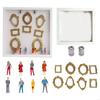 DIY Mini Museums Silhouettes Box,Shadows Box Frame Display Case,Personalize Photo Shadows Box Display with Figurine B03E