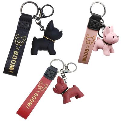 [Moerstar] Keychain Keychain Cute Dog Cartoon Bulldog Resin Tide Cool