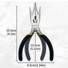 BOOSDEN Long Nose Pliers, All-Purpose Long Nose Pliers, Tapered with Spring and Hole, 5-Piece Set, Precision Pliers, 127mm, Electrician's Tool (5-Piec