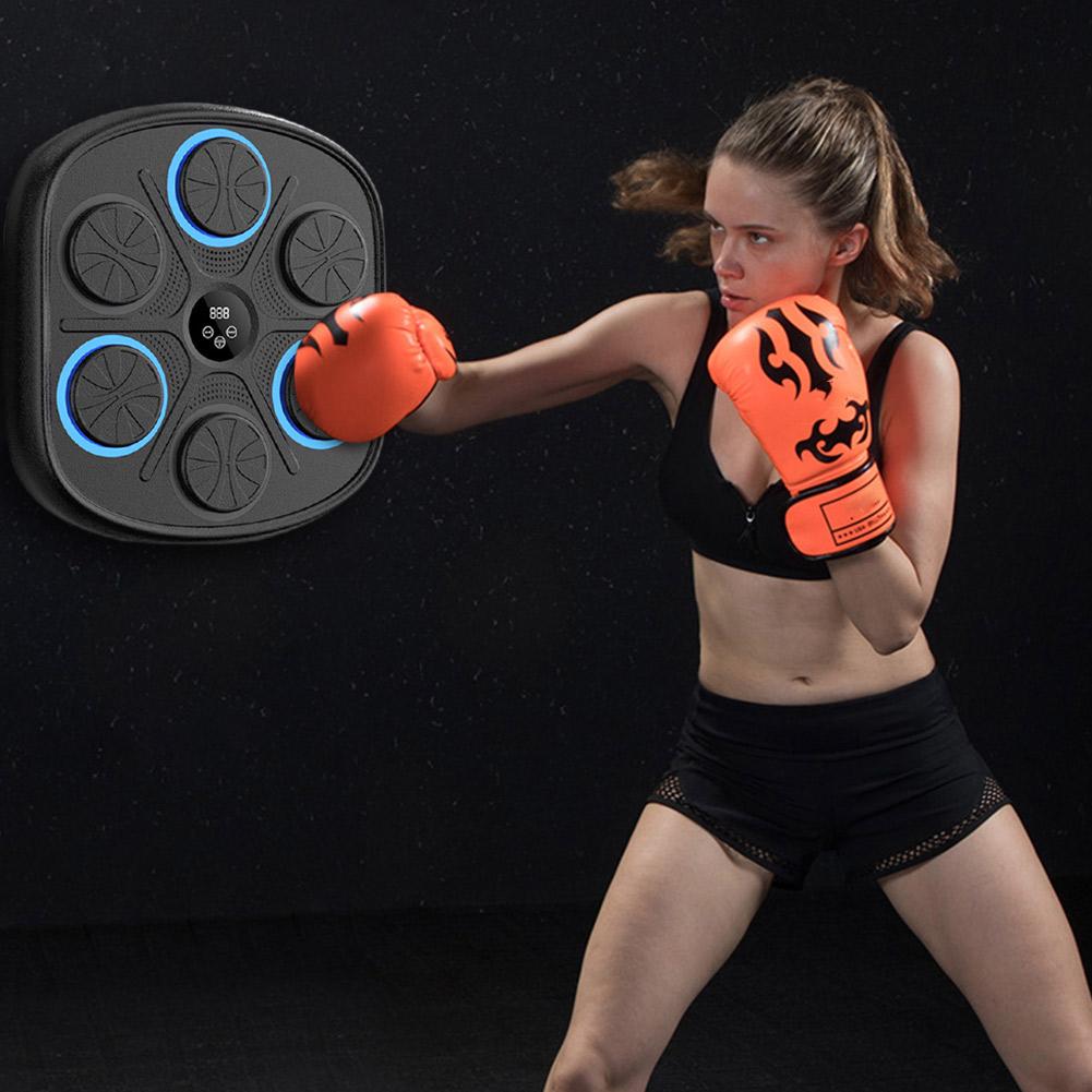 Hudební boxer Bluetooth nástěnný boxovací terč Nástěnné děrovací zařízení Inteligentní elektronická podložka pro děti Dospělí