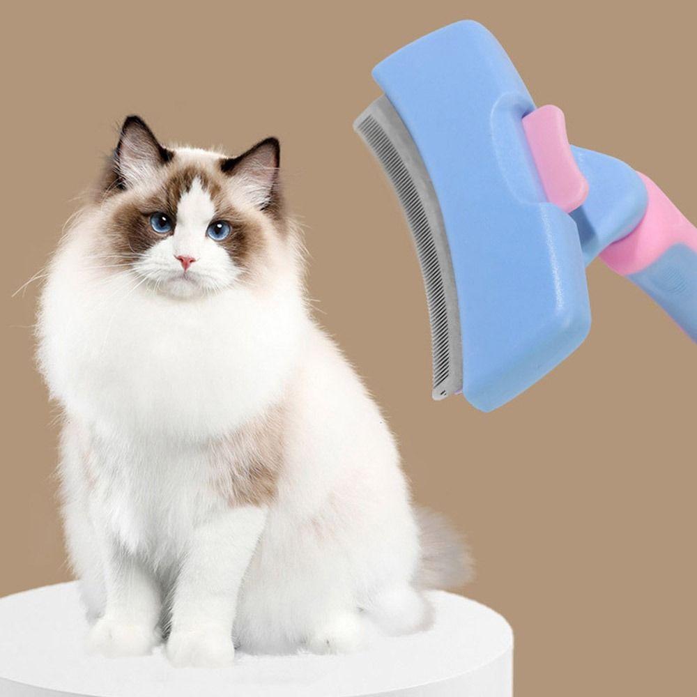 Anti Knotting Pet Hair Remover Stainless Steel Cat Grooming Comb Pet Thinning Comb  Cat Care