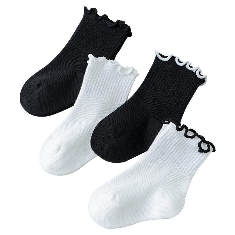 Children's Girls Socks Cotton Dot Solid Kids Girl Sock Fashion Princess Baby Socks For Girls Autumn Winter 0-12Years Accessories