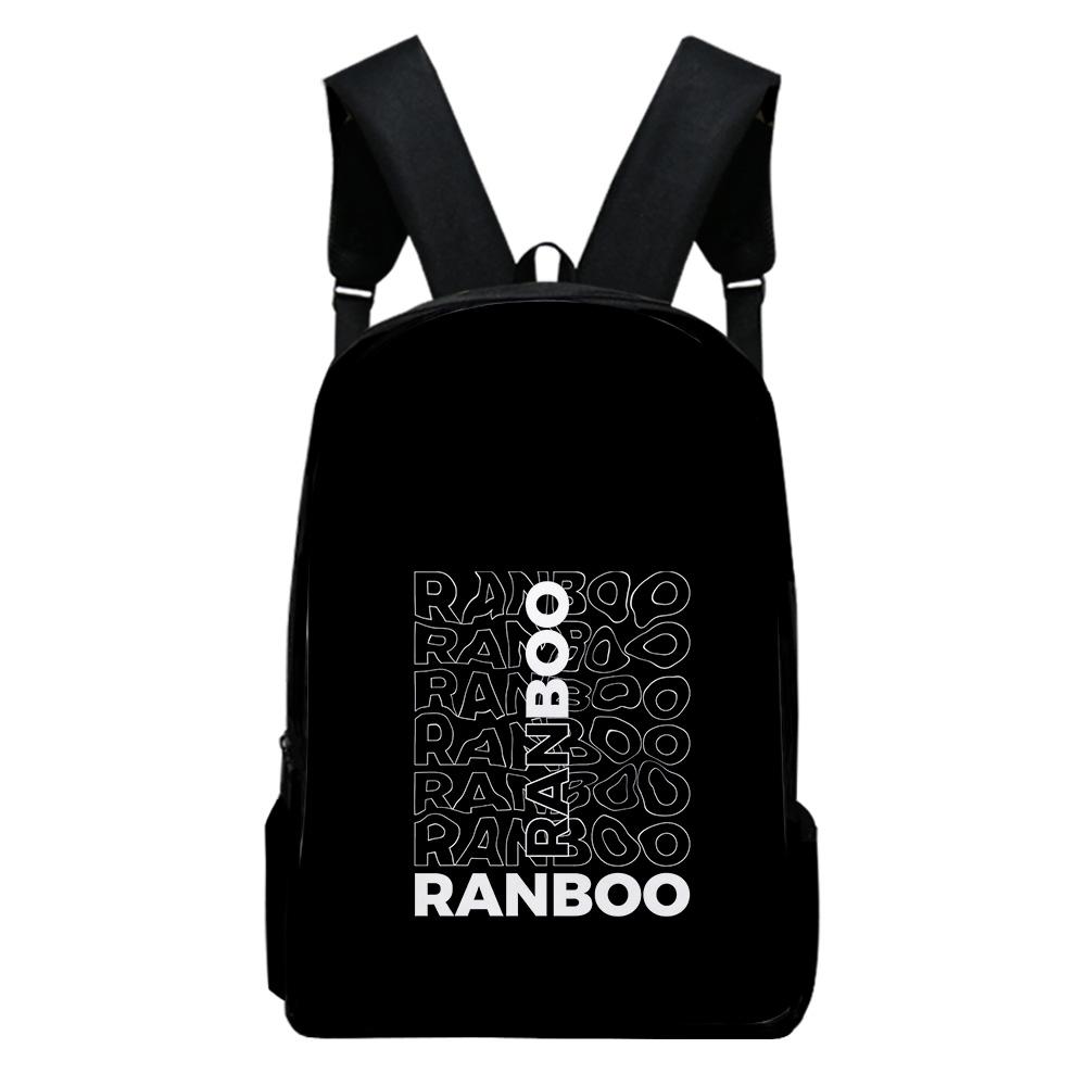 Classic Popular Funny Ranboo Notebook Backpacks Pupil School Bags 3D Printed Oxford Waterproof Boys/Girls Laptop Backpacks
