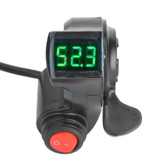 E‑Bike Thumb Throttle LCD Display Digital  Voltage Power Switch for Electric Vehicle