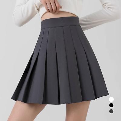 Saias Mini Plissadas Cinzas Mulheres Verão Cintura Alta Linha A Saia Curta Estilo Faculdade Estilo Coreano Preto Branco
